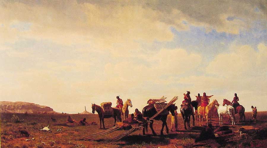 Albert Bierstadt Indians Travelling near Fort Laramie